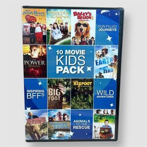 10 Movie Kids Pack (DVD, 2011, 3 Disc Set) Animals Adventure Big Foot EZ Money